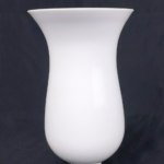 Vintage 8" Candle Chimney Shade Sconce Globe Handblown White Glass 1-5/8" Fit
