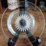 VTG Set Of 6 Heisey Crystal Saucers 5-5/8" Floral Pressed Clear Glass Plates