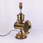 VTG Unusual 15" Table Lamp Brass Tone Siren Beacon Lantern Nautical Beach House