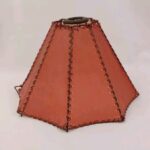 VTG 12" Art Deco 8-point Star Web Shape Lamp Shade Plastic Celluloid Uno Fitter