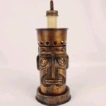VTG Kon Tiki Metal Oil Lamp Table Torch Polynesian Restaurant Bar Kona Kai MCM