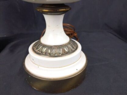 VTG 26" Set/Pair 2 Stiffel Hollywood Regency White/Gold Metal Table Lamps 1960s - Image 11