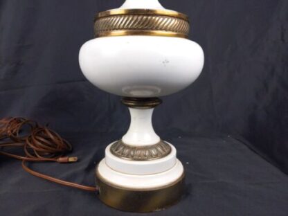 VTG 26" Set/Pair 2 Stiffel Hollywood Regency White/Gold Metal Table Lamps 1960s - Image 7