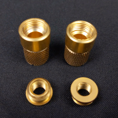 Knurled Brass Insert Part Lamp Finial/Topper DIY Making Hardware 1/4-27 +1/8 IPS - Image 5