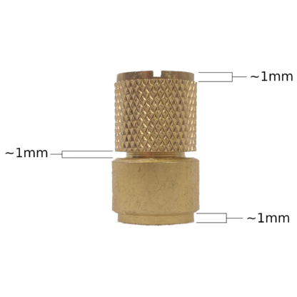 Knurled Brass Insert Part Lamp Finial/Topper DIY Making Hardware 1/4-27 +1/8 IPS - Image 8