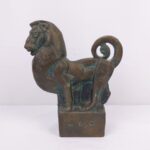 Fred Press Leo Lion Zodiac Cast Metal Sculpture Casting Signed MCM