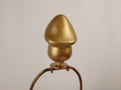 Chalkware Lamp Finial Topper Golden Penis Dick Phallus Adult Joke Novelty Kitsch - Image 3