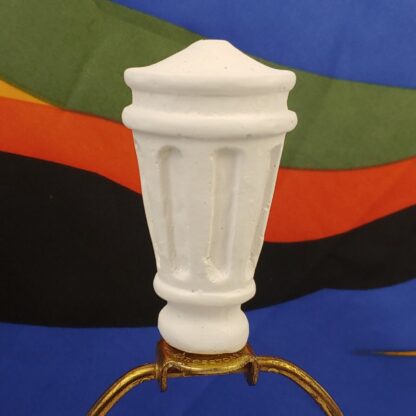 Victorian XMAS Street Lantern Chalkware Lamp Finial Topper PLASTER PAINT CRAFT