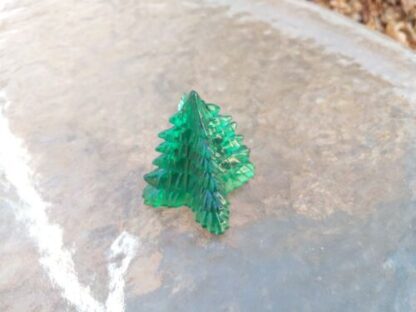 7 Translucent Green Plastic Christmas Pine Tree Decoration 2.5" INCH Transparent - Image 11