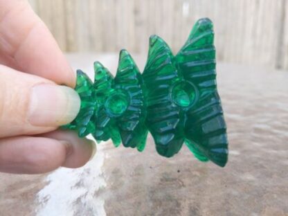 7 Translucent Green Plastic Christmas Pine Tree Decoration 2.5" INCH Transparent - Image 12