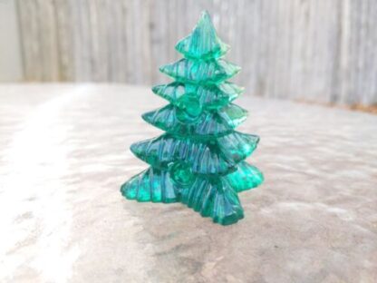 7 Translucent Green Plastic Christmas Pine Tree Decoration 2.5" INCH Transparent - Image 13