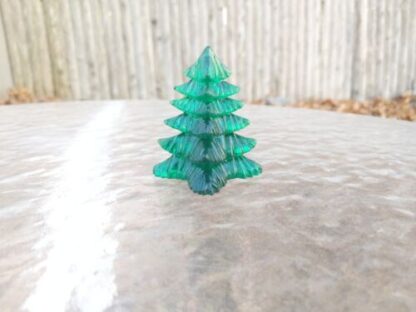 7 Translucent Green Plastic Christmas Pine Tree Decoration 2.5" INCH Transparent - Image 8