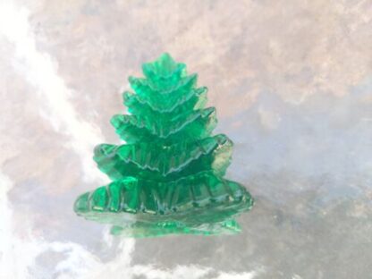 7 Translucent Green Plastic Christmas Pine Tree Decoration 2.5" INCH Transparent - Image 9