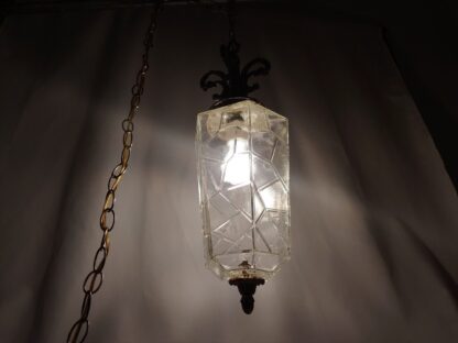 VTG 22" EF & EF Industries Swag Lamp Clear Glass Icicle Hollywood Regency Winter - Image 3