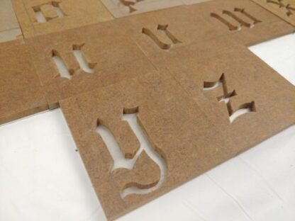 4" LARGE Alphabet Letter Masonite Block Mold Stamp Press Stencil Printing Sign - Image 11