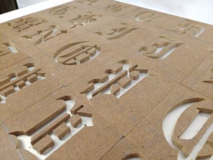 4" LARGE Alphabet Letter Masonite Block Mold Stamp Press Stencil Printing Sign - Image 13