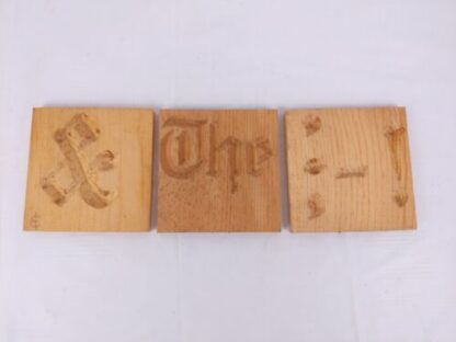 Handmade LARGE Alphabet Letter Wood Block Mold Stamp Press Stencil Printing Sign - Image 11