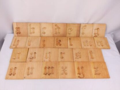 Handmade LARGE Alphabet Letter Wood Block Mold Stamp Press Stencil Printing Sign - Image 12