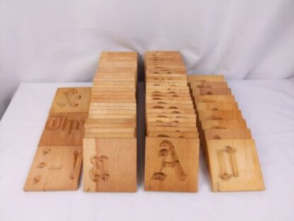 Handmade LARGE Alphabet Letter Wood Block Mold Stamp Press Stencil Printing Sign - Image 3