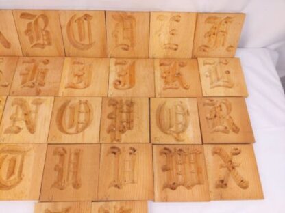 Handmade LARGE Alphabet Letter Wood Block Mold Stamp Press Stencil Printing Sign - Image 6