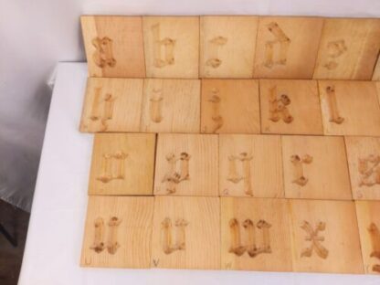 Handmade LARGE Alphabet Letter Wood Block Mold Stamp Press Stencil Printing Sign - Image 8