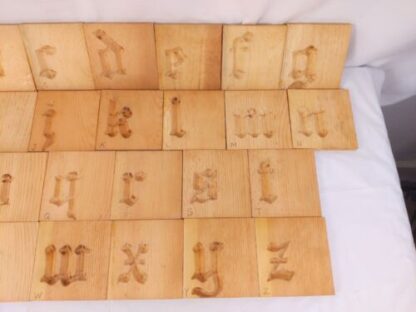 Handmade LARGE Alphabet Letter Wood Block Mold Stamp Press Stencil Printing Sign - Image 9