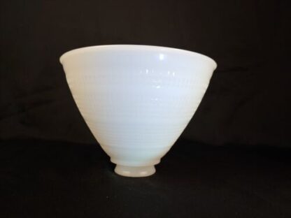 Vintage Art Deco White Glass Waffle Torchier Lamp Shade 8" Inch 2-1/8" Fitter