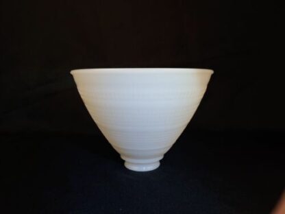 Vintage Art Deco White Glass Waffle Torchier Lamp Shade 8" Inch 2-1/8" Fitter - Image 4