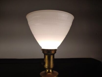 Vintage Art Deco White Glass Waffle Torchier Lamp Shade 8" Inch 2-1/8" Fitter - Image 8