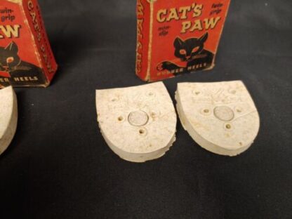 Vtg Lot CAT'S PAW Rubber Heels Boot Shoe Replacement Repair White Scoop 5 in Box - Image 10