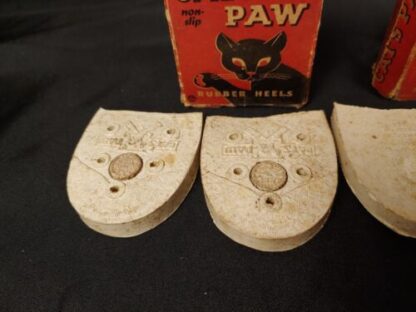 Vtg Lot CAT'S PAW Rubber Heels Boot Shoe Replacement Repair White Scoop 5 in Box - Image 2