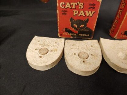 Vtg Lot CAT'S PAW Rubber Heels Boot Shoe Replacement Repair White Scoop 5 in Box - Image 5