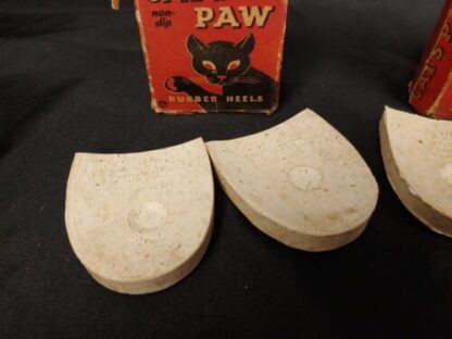 Vtg Lot CAT'S PAW Rubber Heels Boot Shoe Replacement Repair White Scoop 5 in Box - Image 6