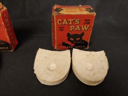 Vtg Lot CAT'S PAW Rubber Heels Boot Shoe Replacement Repair White Scoop 5 in Box - Image 8