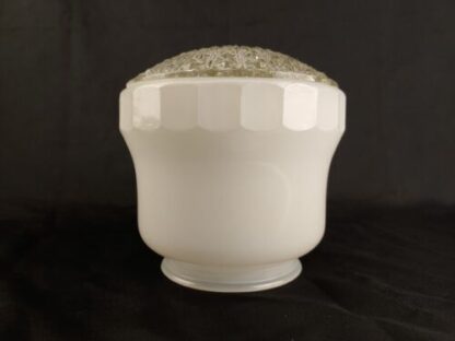 VTG Art Deco White Frosted Ornate Ceiling Table Lamp Diffuser Shade 4" Fitter - Image 7