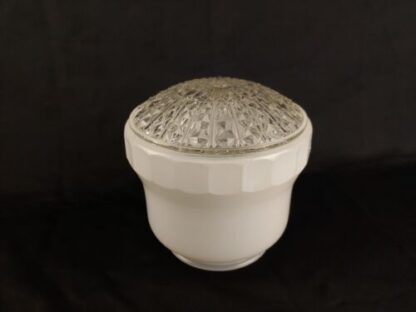 VTG Art Deco White Frosted Ornate Ceiling Table Lamp Diffuser Shade 4" Fitter - Image 9