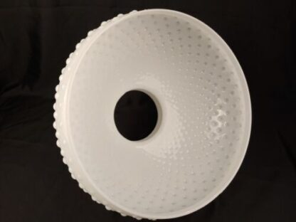 VTG 15" White Glass Hobnail Hurricane Shade GWTW Floor/Table Lamp 13.75" Fitter - Image 16