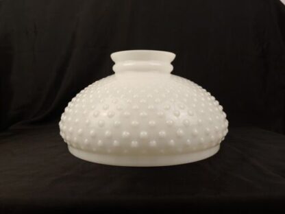 VTG 15" White Glass Hobnail Hurricane Shade GWTW Floor/Table Lamp 13.75" Fitter - Image 3