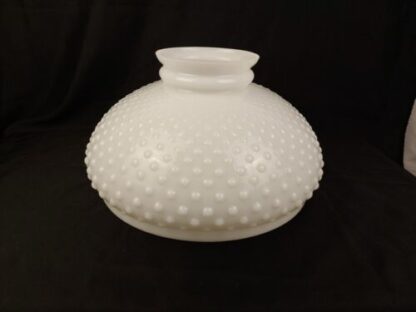 VTG 15" White Glass Hobnail Hurricane Shade GWTW Floor/Table Lamp 13.75" Fitter - Image 4