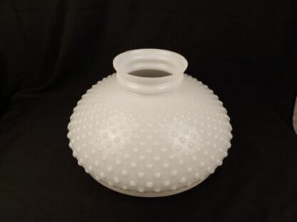 VTG 15" White Glass Hobnail Hurricane Shade GWTW Floor/Table Lamp 13.75" Fitter - Image 5