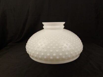 VTG 15" White Glass Hobnail Hurricane Shade GWTW Floor/Table Lamp 13.75" Fitter - Image 6