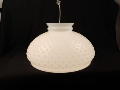 VTG 15" White Glass Hobnail Hurricane Shade GWTW Floor/Table Lamp 13.75" Fitter - Image 7