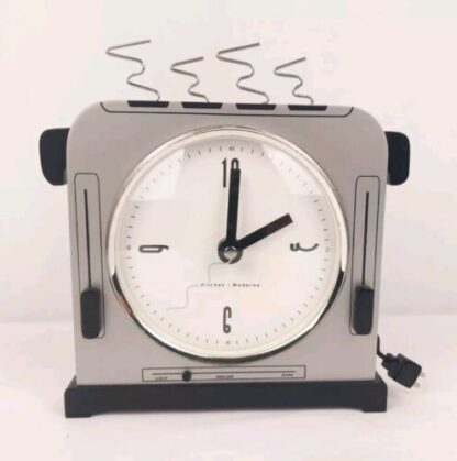 Vintage Kitchen | Moderne Postmodern Art Toaster Wall Clock 90s Memphis Deco Pop
