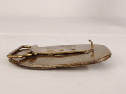 Vintage 1970s Fireman Ornate Bronze Belt Buckle Large 3.5" x 2.75" Fire Fighter - Image 13