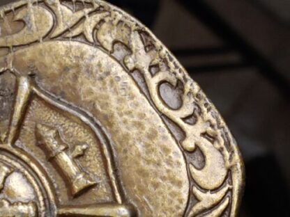 Vintage 1970s Fireman Ornate Bronze Belt Buckle Large 3.5" x 2.75" Fire Fighter - Image 9