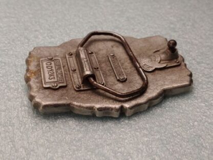 Vintage 1983 American Buckle Company Pewter Enameled Eagle Belt Buckle - Image 11