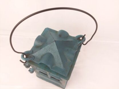 Vintage 1988 John Wright Green Cast Iron Hanging Indoor/Outdoor Lantern Candle - Image 11