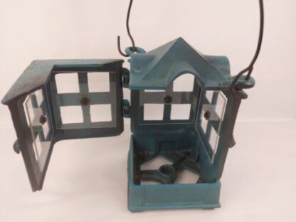 Vintage 1988 John Wright Green Cast Iron Hanging Indoor/Outdoor Lantern Candle - Image 8