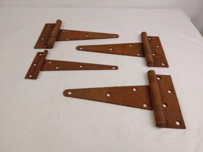Lot of Four (4) Vintage Barn Garage Shed Door Strap Hinges Rust Patina 10 Inch - Image 2