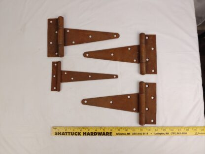 Lot of Four (4) Vintage Barn Garage Shed Door Strap Hinges Rust Patina 10 Inch - Image 3